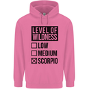 Levels of Wildness Scorpio Mens 80% Cotton Hoodie Azelea