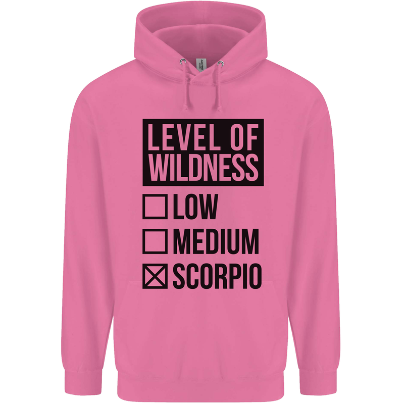 Levels of Wildness Scorpio Mens 80% Cotton Hoodie Azelea