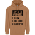 Levels of Wildness Scorpio Mens 80% Cotton Hoodie Caramel Latte