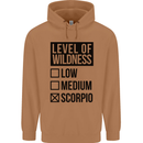 Levels of Wildness Scorpio Mens 80% Cotton Hoodie Caramel Latte