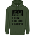 Levels of Wildness Scorpio Mens 80% Cotton Hoodie Forest Green