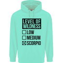 Levels of Wildness Scorpio Mens 80% Cotton Hoodie Peppermint