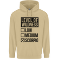Levels of Wildness Scorpio Mens 80% Cotton Hoodie Sand