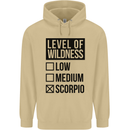 Levels of Wildness Scorpio Mens 80% Cotton Hoodie Sand