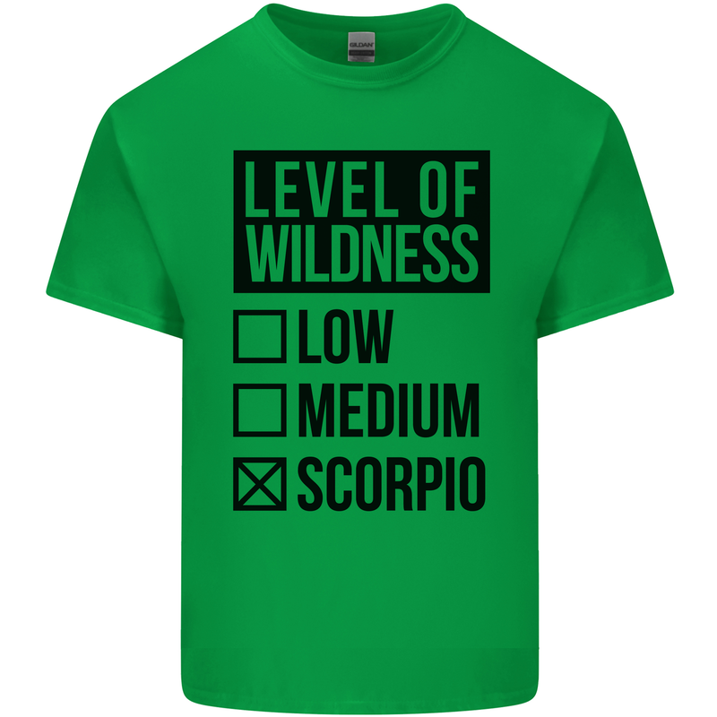 Levels of Wildness Scorpio Mens Cotton T-Shirt Tee Top Irish Green