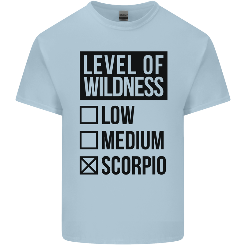 Levels of Wildness Scorpio Mens Cotton T-Shirt Tee Top Light Blue