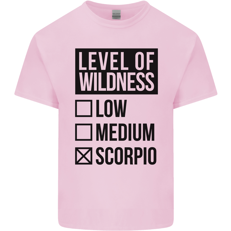 Levels of Wildness Scorpio Mens Cotton T-Shirt Tee Top Light Pink