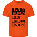 Levels of Wildness Scorpio Mens Cotton T-Shirt Tee Top Orange