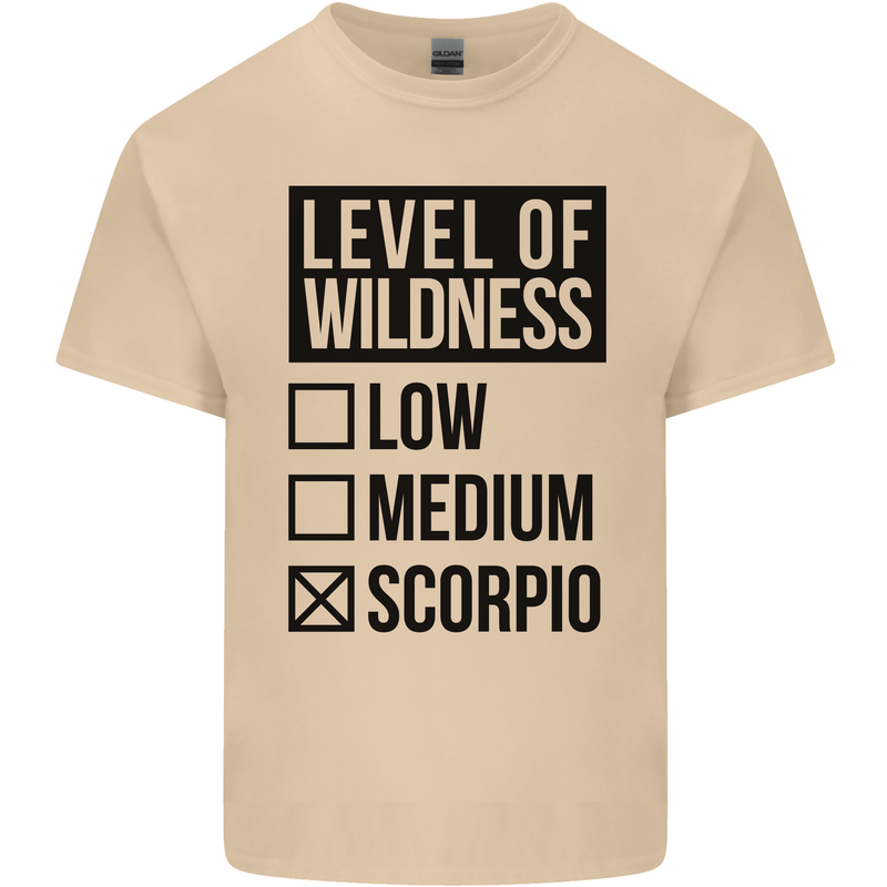 Levels of Wildness Scorpio Mens Cotton T-Shirt Tee Top Sand