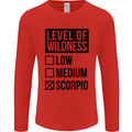 Levels of Wildness Scorpio Mens Long Sleeve T-Shirt Red