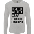 Levels of Wildness Scorpio Mens Long Sleeve T-Shirt Sports Grey
