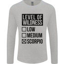 Levels of Wildness Scorpio Mens Long Sleeve T-Shirt Sports Grey