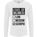 Levels of Wildness Scorpio Mens Long Sleeve T-Shirt White