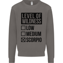 Levels of Wildness Scorpio Mens Sweatshirt Jumper Charcoal