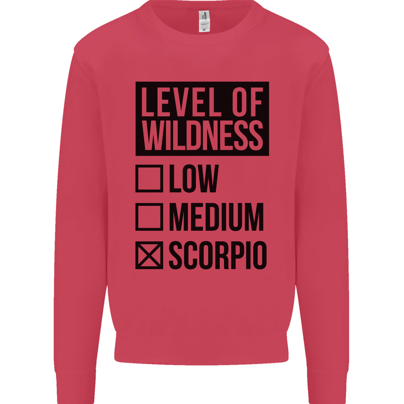 Levels of Wildness Scorpio Mens Sweatshirt Jumper Heliconia