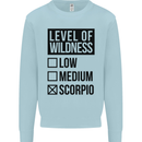 Levels of Wildness Scorpio Mens Sweatshirt Jumper Light Blue