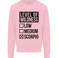 Levels of Wildness Scorpio Mens Sweatshirt Jumper Light Pink