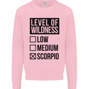 Levels of Wildness Scorpio Mens Sweatshirt Jumper Light Pink