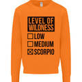 Levels of Wildness Scorpio Mens Sweatshirt Jumper Orange