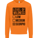 Levels of Wildness Scorpio Mens Sweatshirt Jumper Orange