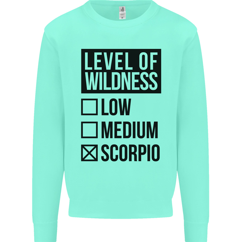 Levels of Wildness Scorpio Mens Sweatshirt Jumper Peppermint
