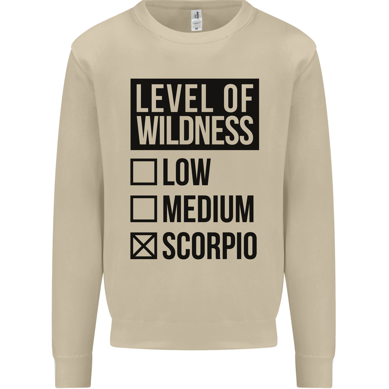 Levels of Wildness Scorpio Mens Sweatshirt Jumper Sand