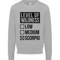Levels of Wildness Scorpio Mens Sweatshirt Jumper Sports Grey