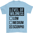 Levels of Wildness Scorpio Mens T-Shirt Cotton Gildan Light Blue