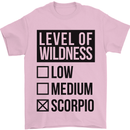 Levels of Wildness Scorpio Mens T-Shirt Cotton Gildan Light Pink