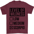 Levels of Wildness Scorpio Mens T-Shirt Cotton Gildan Maroon
