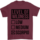 Levels of Wildness Scorpio Mens T-Shirt Cotton Gildan Maroon