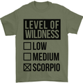 Levels of Wildness Scorpio Mens T-Shirt Cotton Gildan Military Green