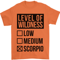 Levels of Wildness Scorpio Mens T-Shirt Cotton Gildan Orange