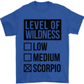 Levels of Wildness Scorpio Mens T-Shirt Cotton Gildan Royal Blue