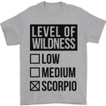 Levels of Wildness Scorpio Mens T-Shirt Cotton Gildan Sports Grey