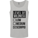 Levels of Wildness Scorpio Mens Vest Tank Top Sports Grey