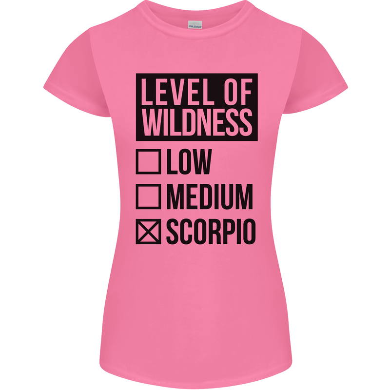 Levels of Wildness Scorpio Womens Petite Cut T-Shirt Azalea