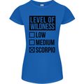 Levels of Wildness Scorpio Womens Petite Cut T-Shirt Royal Blue