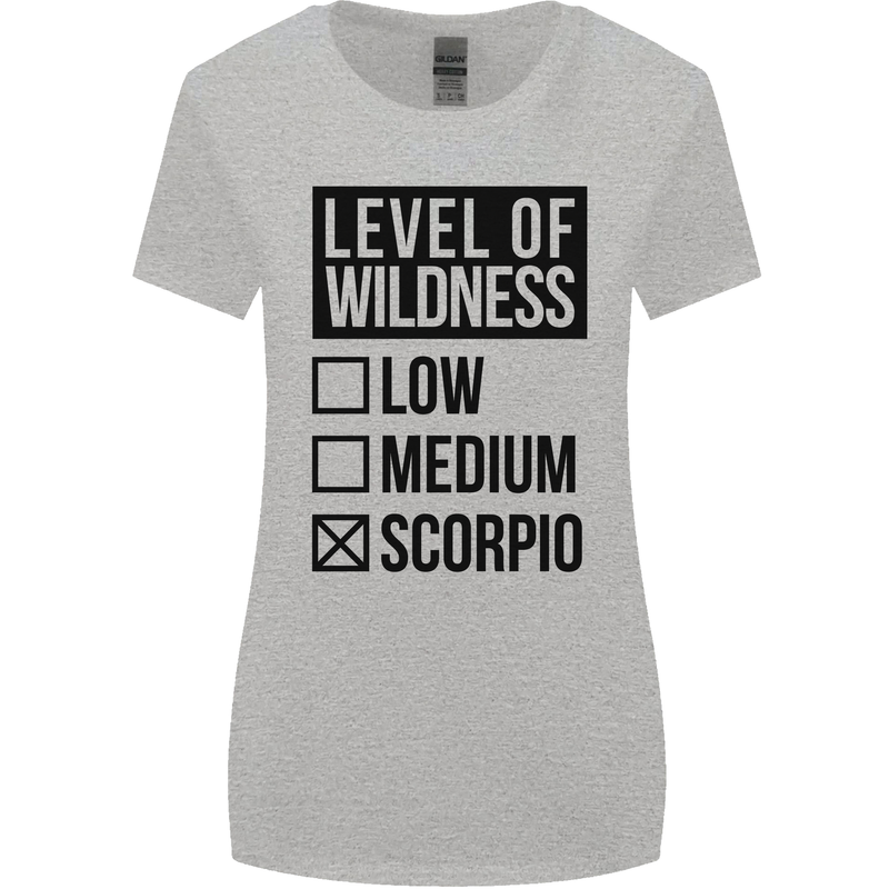 Levels of Wildness Scorpio Womens Wider Cut T-Shirt Sports Grey