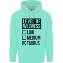 Levels of Wildness Taurus Childrens Kids Hoodie Peppermint