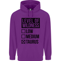 Levels of Wildness Taurus Childrens Kids Hoodie Purple