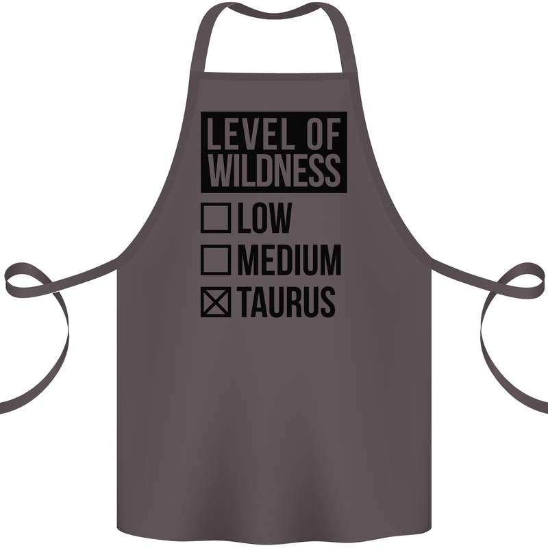 Levels of Wildness Taurus Cotton Apron 100% Organic Dark Grey