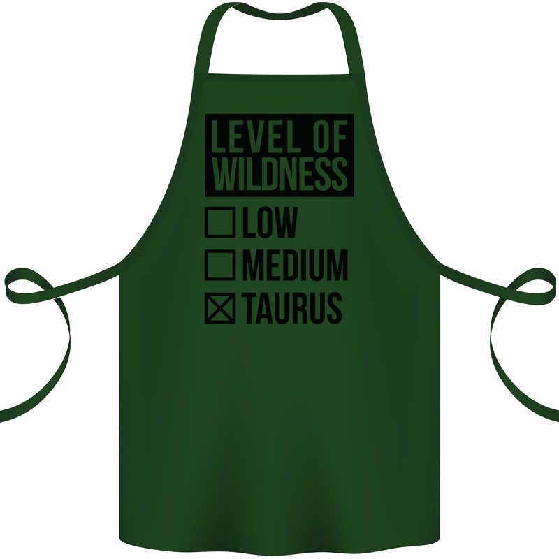 Levels of Wildness Taurus Cotton Apron 100% Organic Forest Green