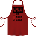 Levels of Wildness Taurus Cotton Apron 100% Organic Maroon