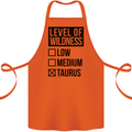 Levels of Wildness Taurus Cotton Apron 100% Organic Orange