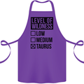 Levels of Wildness Taurus Cotton Apron 100% Organic Purple