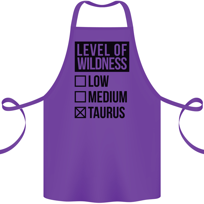 Levels of Wildness Taurus Cotton Apron 100% Organic Purple