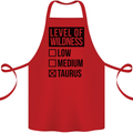 Levels of Wildness Taurus Cotton Apron 100% Organic Red