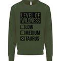 Levels of Wildness Taurus Kids Sweatshirt Jumper Forest Green