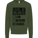 Levels of Wildness Taurus Kids Sweatshirt Jumper Forest Green